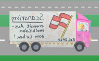 Screenshot of truck with text going from left to right