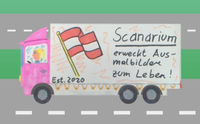 Screenshot of truck with text going from right to left